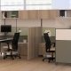 two office cubicles