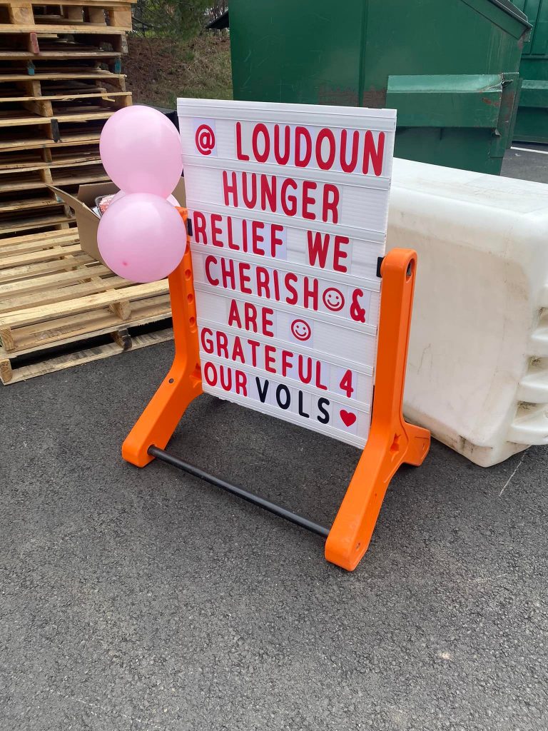 Loudoun Hunger Relief Sign